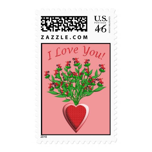 Red Tractor Bouquet with Heart Vase  Postage