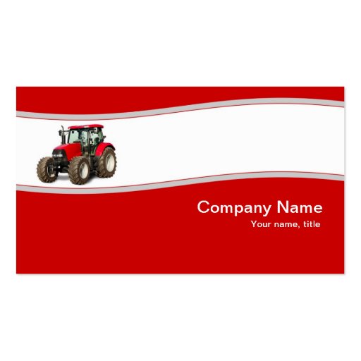 Red Tractor - Farm Supply Business Card (front side)