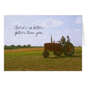 Red Tractor Father's Day Card