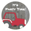 Tractor Party Envelope Seals