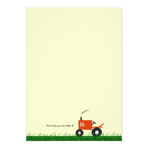 Red Tractor Photo Party Invitation