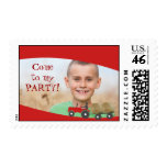 Red Tractor Photo Party Stamp