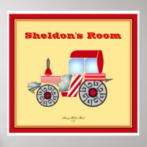 Red Tractor Print