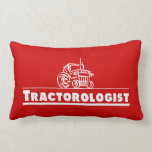Red Tractor, Tractorologist Throw Pillow