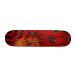 Red Tray Circle Skate Board Deck