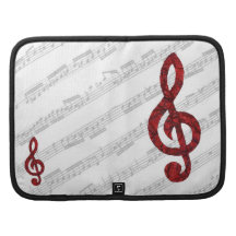 Red Treble Clef Music Rickshaw Folio Folio Planners