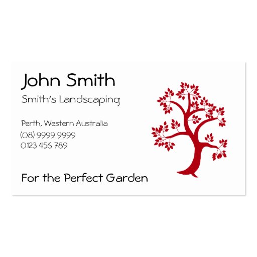 Red Tree Business Card (front side)