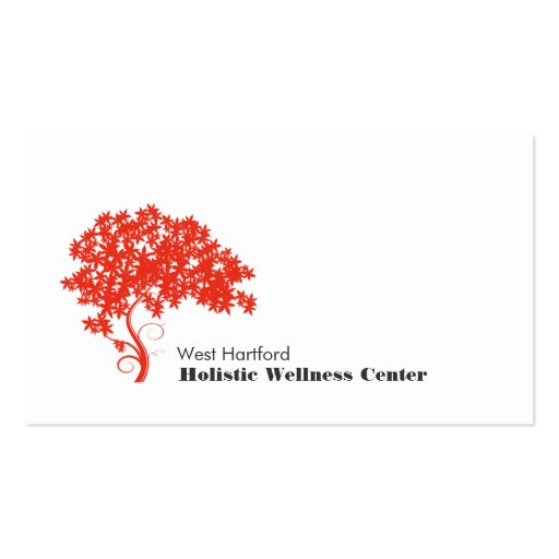 Red Tree Holistic and Alternative Health Business Card Templates (front side)