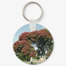Red tree keychains by TravellingSue Red tree keychains