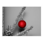 Red tree ornament post cards