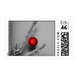 Red tree ornament stamp