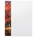 Red Trees by Lake letterhead