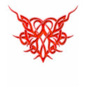 RED TRIBAL DESIGN HEART t-shirts