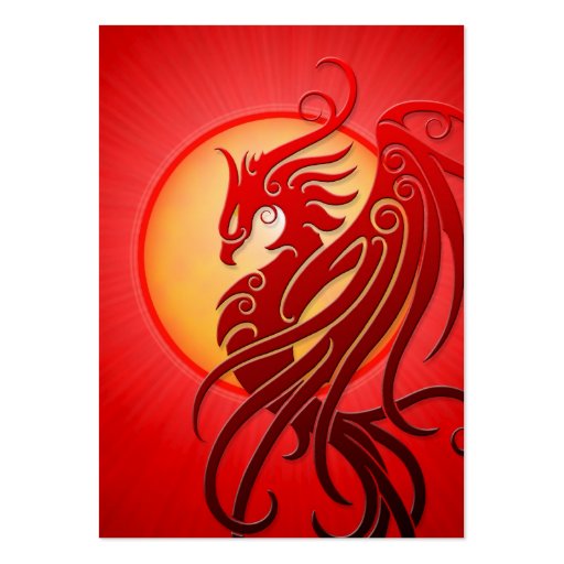 Red Tribal Phoenix Business Card