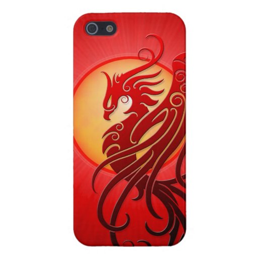 Red Tribal Phoenix iPhone 5 Cases