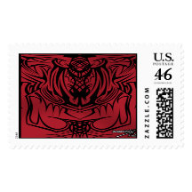 Red Tribal Stamps