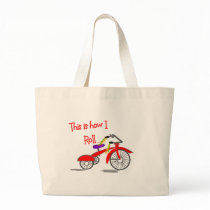 Red Tricycle "This is how I Roll"---Funny Gifts Canvas Bags