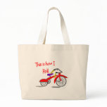 Red Tricycle "This is how I Roll"---Funny Gifts Canvas Bags