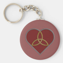 Red Trinity Heart Keychain