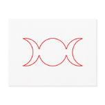 Red Triple Goddess Outline Postcard