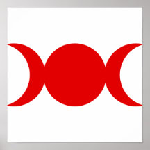 Red Triple Goddess Print