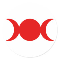 Red Triple Goddess stickers