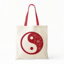 Red Tropical Flower Yin Yang bags by loraseverson Red Tropical Flower Yin Yang bags