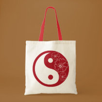 Red Tropical Flower Yin Yang bags