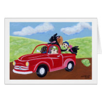 Red Truck and Labs Card