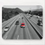 Red Truck On The Freeway Mousepads
