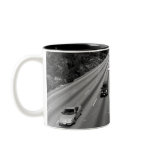 Red Truck On The Freeway Coffee Mug