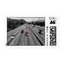 Red Truck On The Freeway Postage