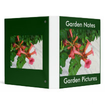 Red Trumpet Vine Garden Notes Binder by CarolsCamera Red Trumpet Vine Garden Notes Binder
