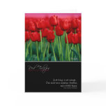 Red Tulip Card with Quote
