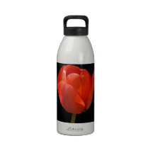 Red Tulip Drinking Bottle