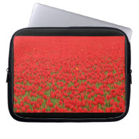 Red Tulip Field Laptop Sleeve