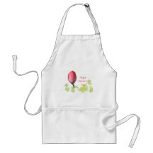 red tulip flower, happy mother's day apron