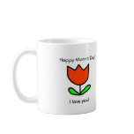Red Tulip / Mom's Day Coffee Mug