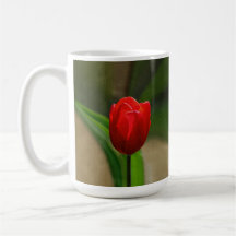 Red Tulip Spring Flower Coffee Mugs