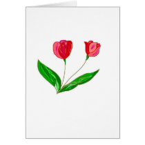 Red Tulips Greeting Card