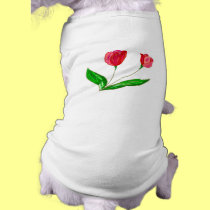 Red Tulips pet clothing