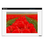 Red Tulips Field Photo 15" Laptop Skin