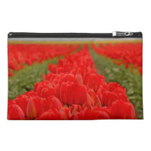 Red Tulips Field Photo Travel Accessory Bag