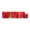 Red Tulips Flowers Art Painting - Multi bumper stickers