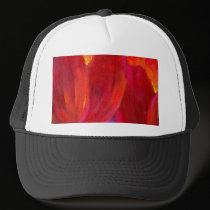 Red Tulips Flowers Painting Art - Multi hats