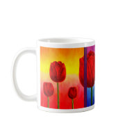 Red Tulips Flowers Painting Art - Multi mug