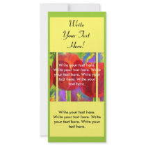 Red Tulips Flowers Painting Flyer rack cards
