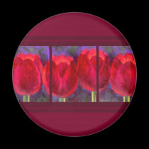 Red Tulips Flowers Painting - Multi magnets by JUDERM Red Tulips Flowers Painting - Multi magnets