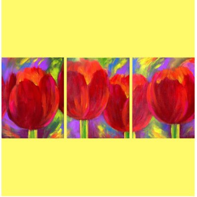 painting pictures of flowers. Red Tulips Flowers Painting