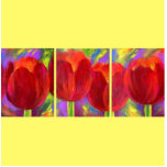 painting, paintings, art, red, tulips, red,